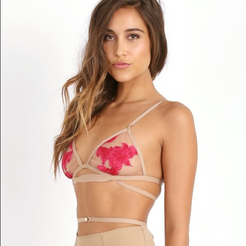 Orchid bralette in pink and nude